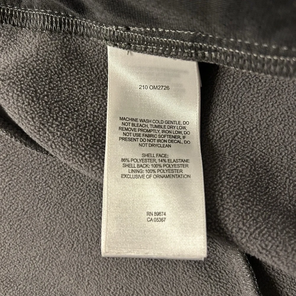 Mens Mountain Hardwear Softshell Jacket Large Navy Full Zip Fleece Lined Coat - Picture 5 of 10